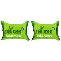 Tea Tree Facial Wipes čistiace utierky na tvár  2× 25 ks