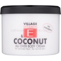 Village Vitamin E Coconut telový krém bez parabénov  500 ml