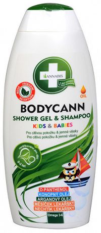 Annabis Bodycann Kids & Babies šampón a sprchový gél 2v1 250 ml