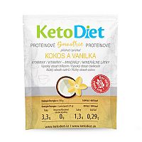 KetoDiet Proteínové smoothie príchuť kokos a vanilka 7 x 27 g