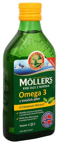 Möller´s Möller´s rybí olej Omega 3 z tresčej pečene s citrónovou príchuťou 250 ml