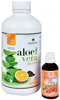 Pharma Activ AloeLive Detox 1000 ml + zdarma Rakytníkový olej 50 ml