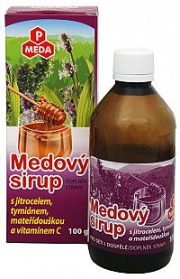 Purus Meda PM Medový sirup s skorocelom tymiánom materinou dúškou a vitamínom C 100 g