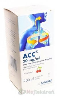 ACC 20 mg/ml perorálny roztok pre deti a dospelých, 200 ml