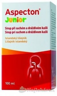 Aspecton Junior sirup pri suchom a dráždivom kašli