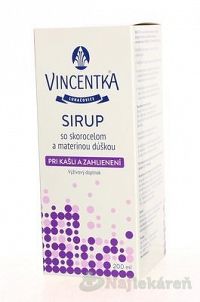 VINCENTKA SIRUP so skorocelom a materinou dúškou 1x200 ml