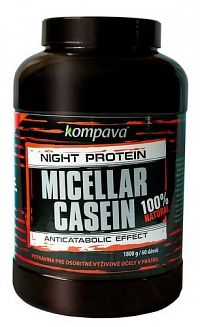 100% Natural Micellar Casein - Kompava 1800 g čoko/pomaranč