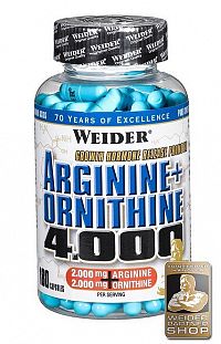 Argine+Ornithine 4000 - Weider 180 kaps.