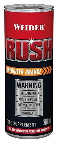 Rush Drink - Weider 250 ml. Energized Orange