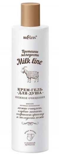 Belita - Milk Line - Jemne čistiaci sprchový gél s PROTEÍNMI MLADOSTI - 400 ml
