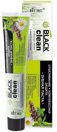 Black clean bieliaca zubná pasta s komplexnou ochranou s liečivými bylinami - 85 g