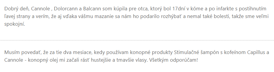 Skúsenosti s používaním konopného oleja