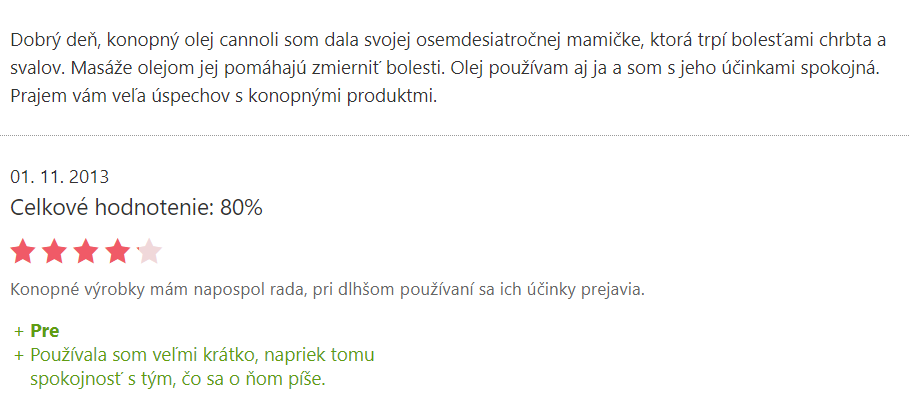 Recenzia konopného oleja Annabis Cannole