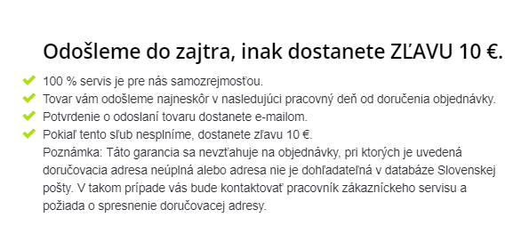 Garancia rýchleho doručenia Garsin