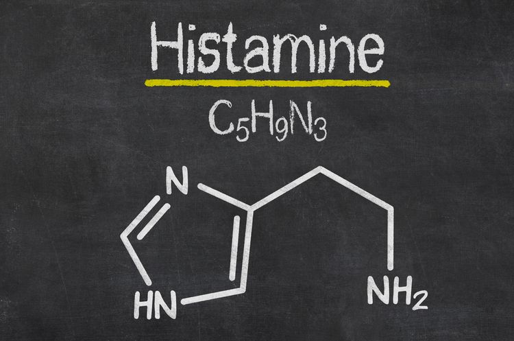 Chemický vzorec histamínu