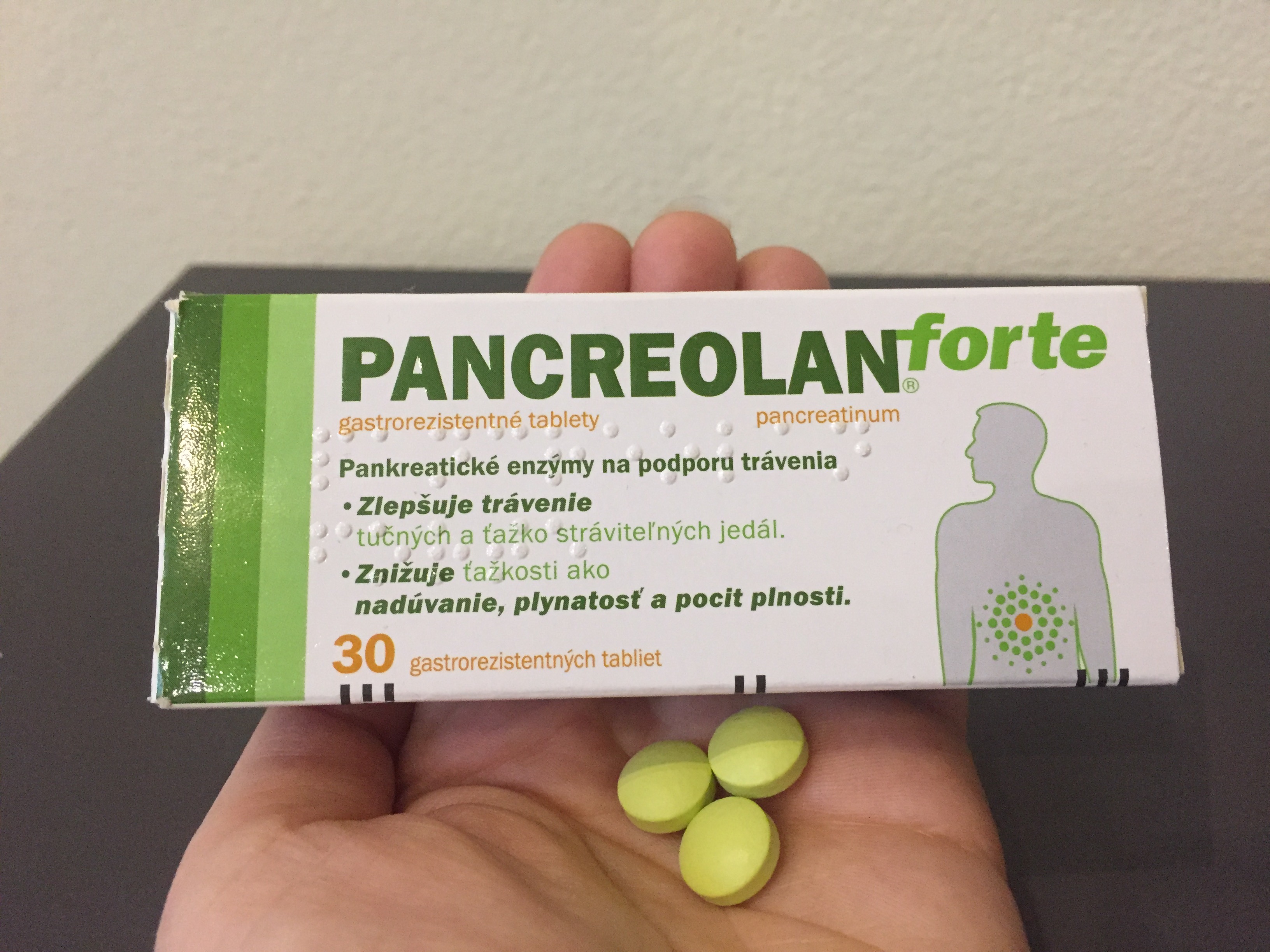Tráviace enzýmy Pancreolan Forte - aké je dávkovanie?