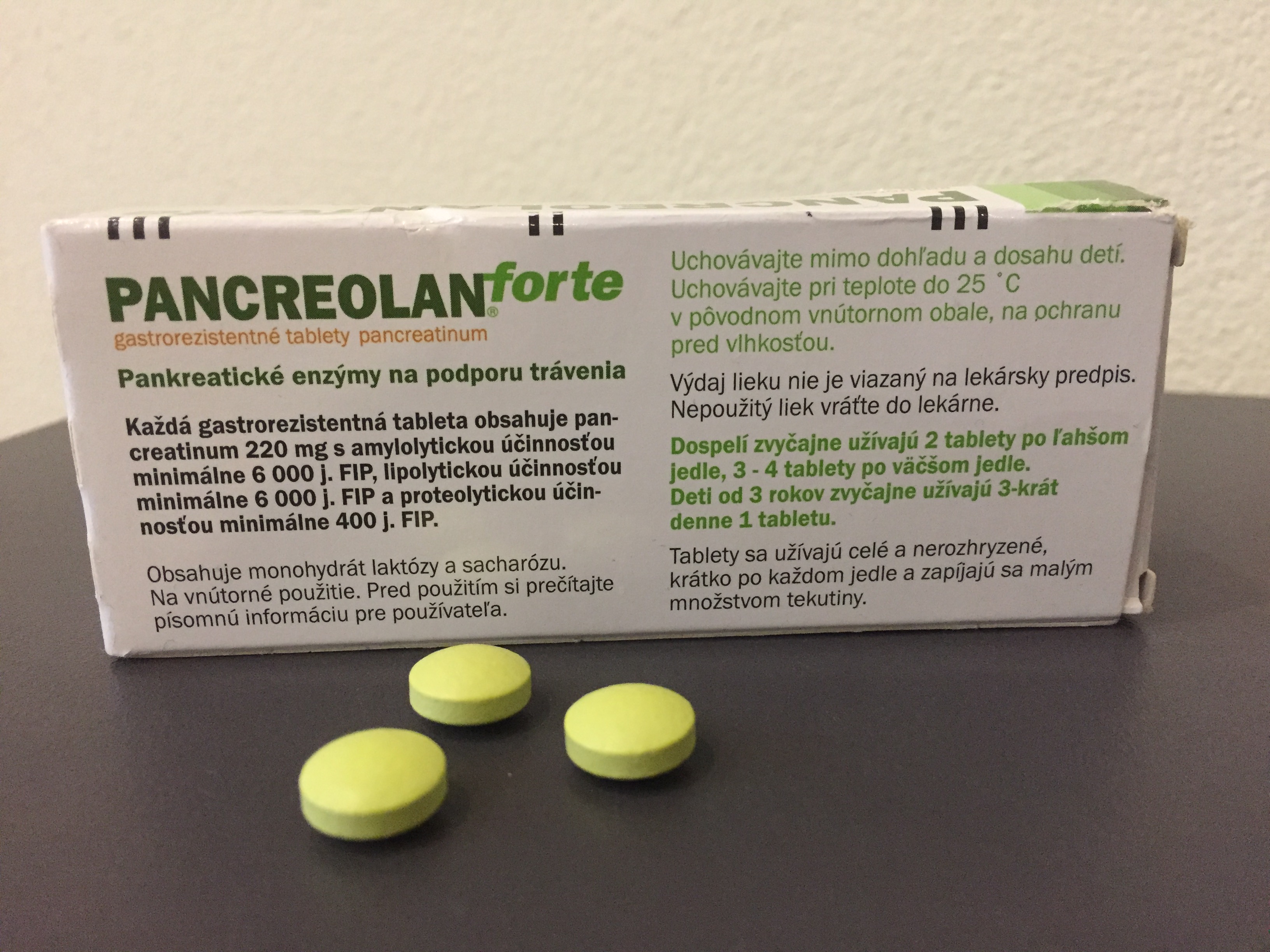 Zloženie a informácie o užívaní Pancreolan Forte
